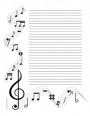 Musical Notes- Portrait- College Rule