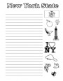 New York State Symbols- Portrait - Wide Rule