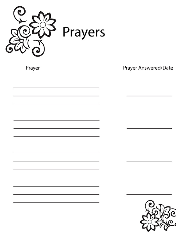 Intercessory Prayer Journal Wide - Teacher Clipart Borders