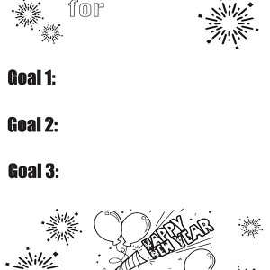 3 New Year's Goals Blank