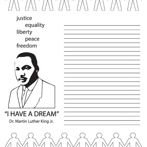 Martin Luther King Jr I Have a Dream Wide - Teacher Clipart Borders